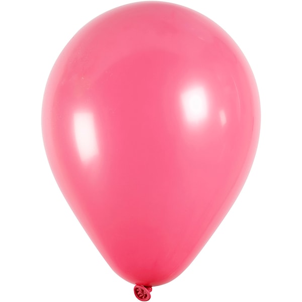 Ballonger, runde, dia. 23 cm, mørk pink, 10 stk./ 1 pk.