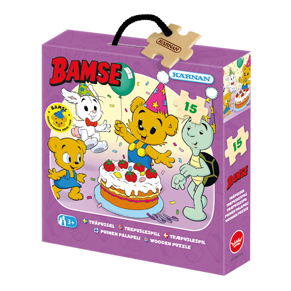 Bamse Kalasmotiv TräBarnpussel 15 Bitar Kärnan