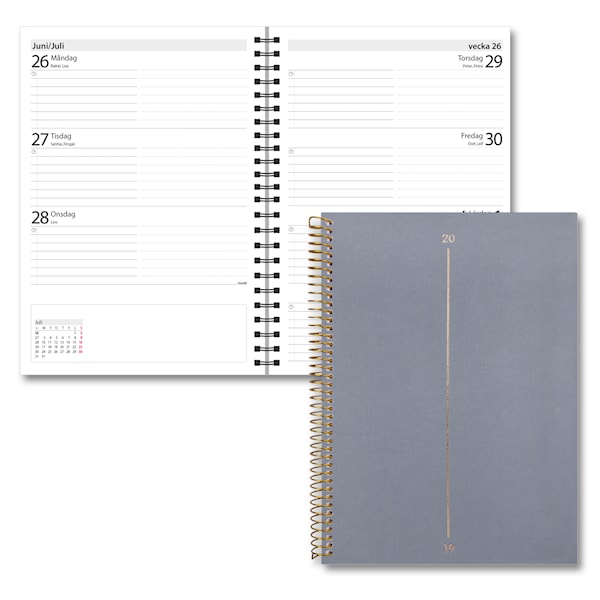 Kalender 2019 Burde Senator A6, Saga, blå