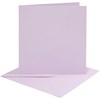 Korttipohja-/kirjekuoripakkaus, kortin koko 15,2x15,2 cm, kirjekuoren koko 16x16 cm, 210 g, vaaleanvioletti, 4 set/ 1 pkk