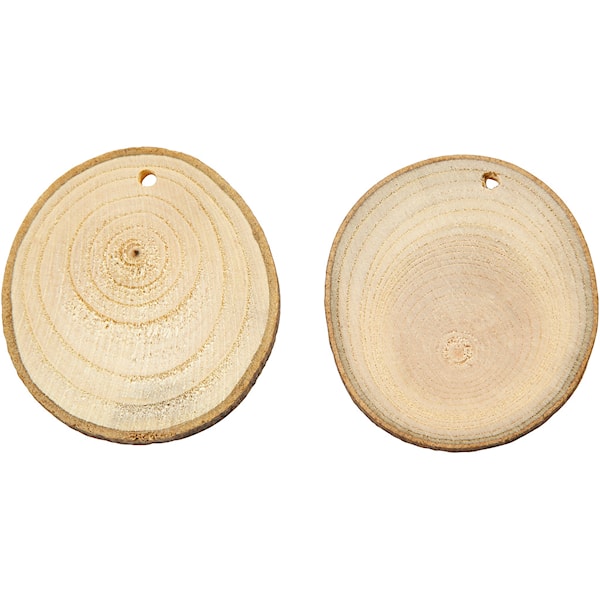 Treskiver med hull, dia. 40-70 mm, hullstr. 4 mm, tykkelse 5 mm, 25 stk./ 1 pk.