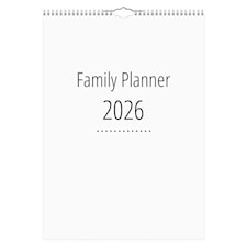 Family planner A4 4 kolumner 2026