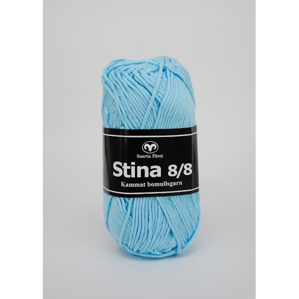 Svarta Fåret Stina 8/8 Garn Bomull 50 g lys turkis 279