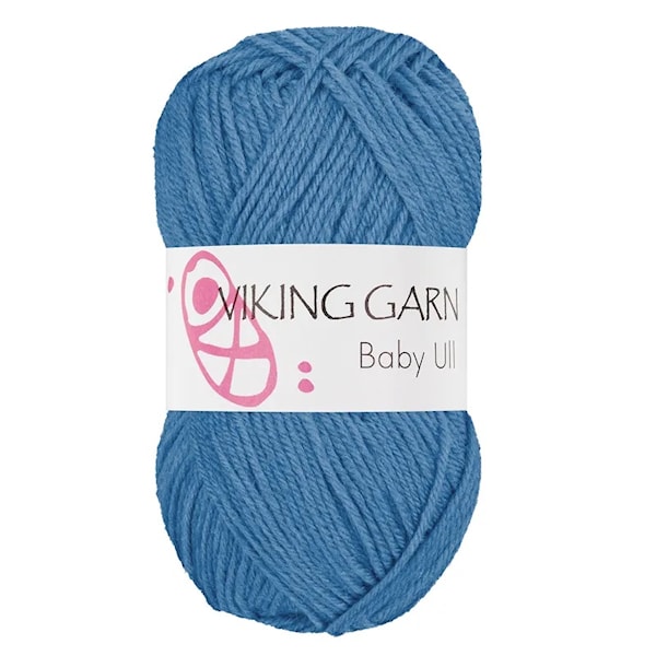 Baby Ull 50 g Blå 323 Viking Garn