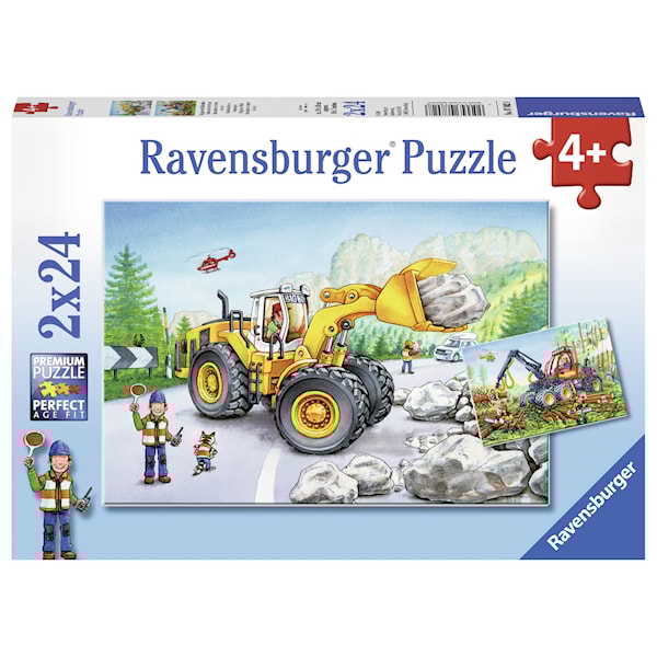 Puslespill 2X24 Gravemaskiner