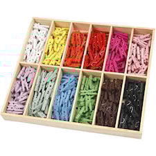 Klädnypor Mini Målade i olika färger 2,5 cm 288-pack