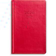 Kalender 2026 Prestige Konstläder Röd Burde