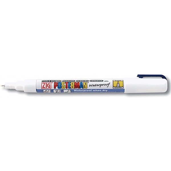 Merkepenn Hvit ZIG Posterman PMA Extra Fine Kuretake Zig
