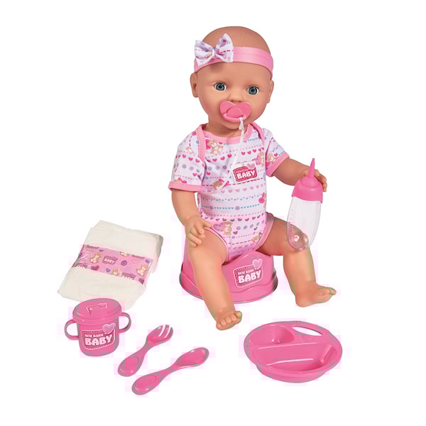 Interaktiv jentedukke, Lys, 43 cm, New Born Baby