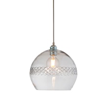 Ebb & Flow Rowan Taklampa Kristall D: 28 H: 28 cm Randig Silver