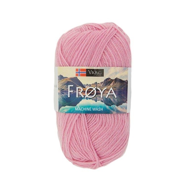 Viking of Norway Froya Garn Ullmix 50g Ljusrosa 215