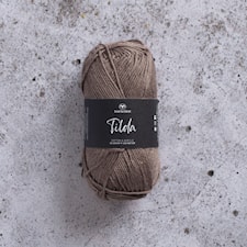 Tilda Garn Bomullsmix 50 g brun melange 25 Svarta Fåret
