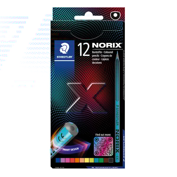 F&auml;rgpennor Norix 12-pack 100% PEFC Staedtler