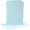 Kort och kuvert, Storlek: 13x18 cm, 4-pack, Ljusblå