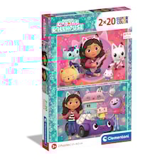 Gabby´s Dollhouse Pussel 2 X 20 Bitar, Clementoni