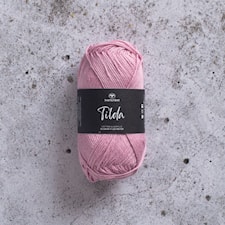 Tilda Garn Bomullsmix 50 g rosa 40 Svarta Fåret