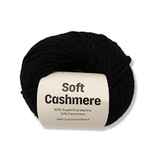 Soft Cashmere Kashmir/merinovilla 25 gr Salt Liquorice black A781 Adlibris
