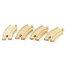 Korta Böjda Skenor (4 st), Brio Träjärnväg