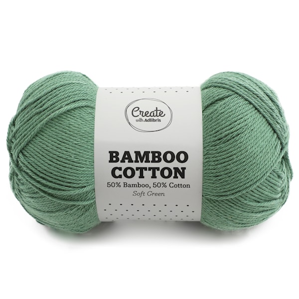 Adlibris Bamboo Cotton 100g Soft Green A522