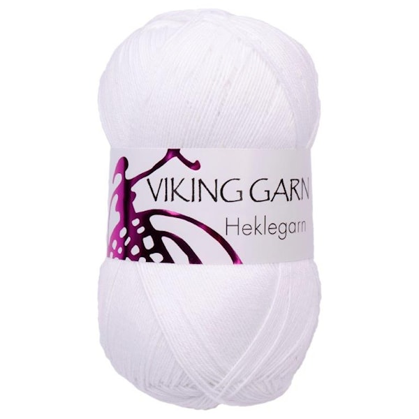 Viking of Norway Heklegarn 12/4 100 gr Hvit 800