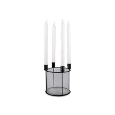 Ljusstake rund glasskål