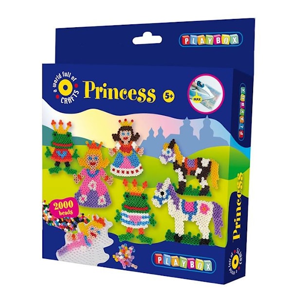 Perlesett, Prinsesser, 2000 stk, Playbox
