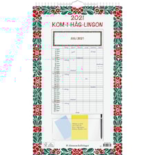 Kalender 2021 Kom-ihåg Lingon Helår Familjekalender Almanacksförlaget