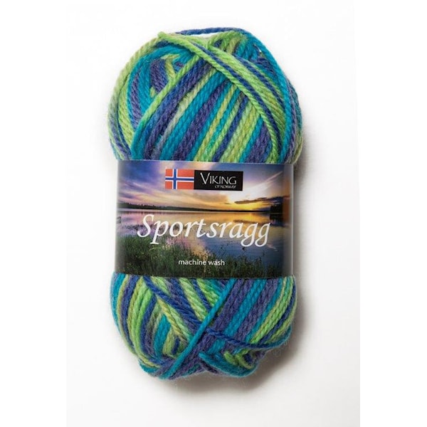 Viking of Norway Sportsragg 50 gr Multi blå/grønn 552