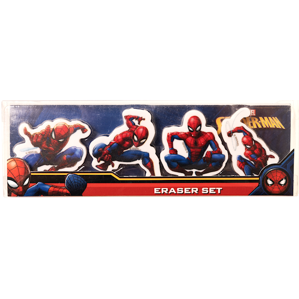 Spiderman Viskelær 4-pakning