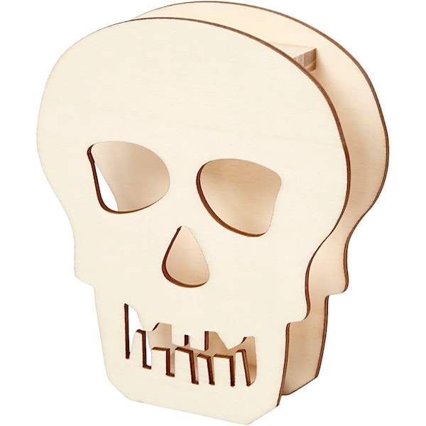 Halloweenfigur Hodeskalle, Hodeskalle, H: 13,5 cm, D: 3 cm, B: 11,5 cm, 1 stk.