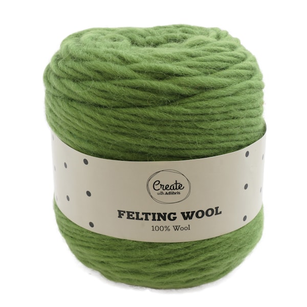 Adlibris Felting Wool 100g Green A125
