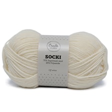 Socki Lanka Yksivärinen Villasekoitus 100 g Off White A043 Adlibris