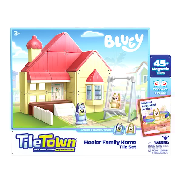 Bluey Heeler House Tile Town Magnetic Toys
