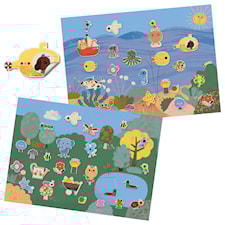 Stickers Sommarlov 2 Bakgrunder och 30 Stickers Djeco