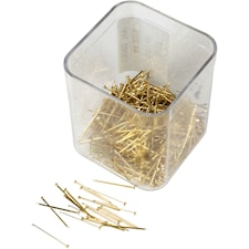 Somistusneulat, Pit. 16 mm, paksuus 0,65 mm, ca. 500 kpl, kulta, 35 g/ 1 pkt