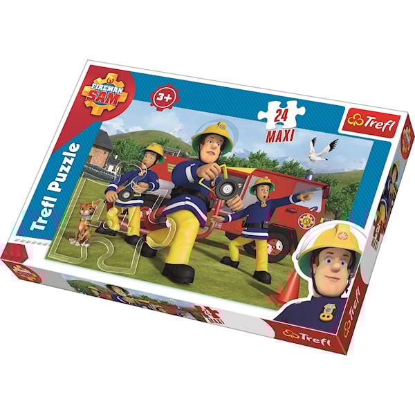 Maxi-puslespill, 24 brikker, Brannmann Sam, Trefl
