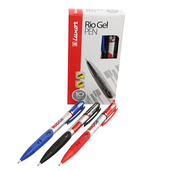 Bläckpenna Gel 10-pack Multifärg Rio Luxor
