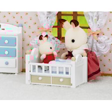 Set med bebis Chokladkanin (Spjälsäng), Sylvanian Families