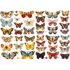 Glansbilder, sommerfugler, 16,5x23,5 cm, 2 ark/ 1 pk.
