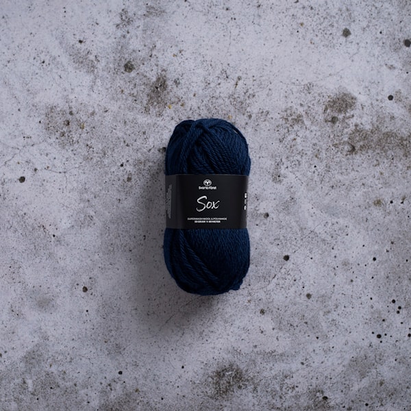 Sox Garn Ullmiks 50 g Marineblå Svarta Fåret