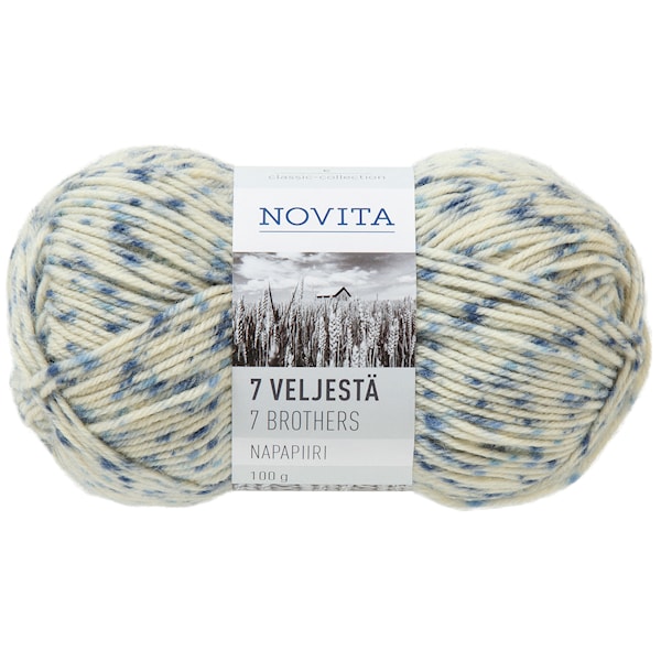 Novita 7 Brødre Napapiiri Garn Ullmiks 100 g, isbjørn 814