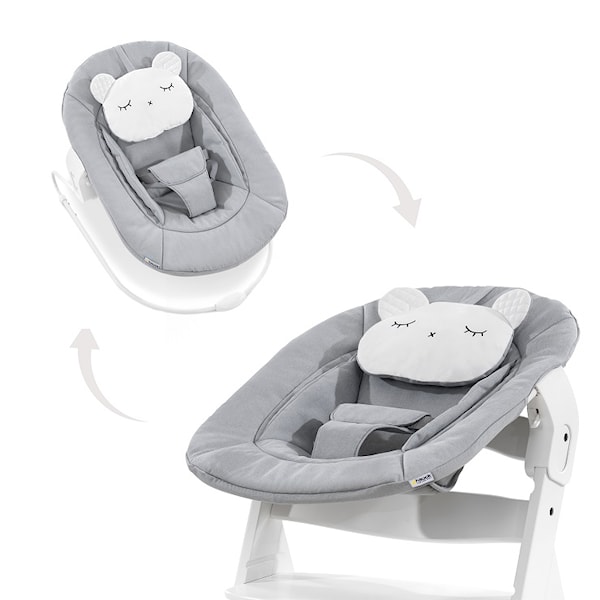 Babysitter Alpha Bouncer 2in1 Pastel Bear Grey Hauck