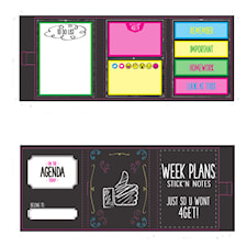 Stick'n Notis- Flikblock, Weekplan