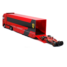 F1 Ferrari Iveco S-Way 570 Racing Transporter med 1 Bil 1:43