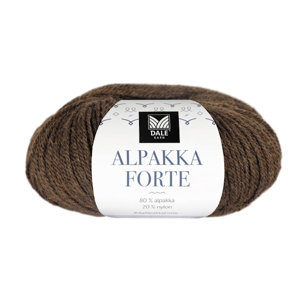 Dale Garn Alpakka Forte Garn 50 g Varm brun melert 709