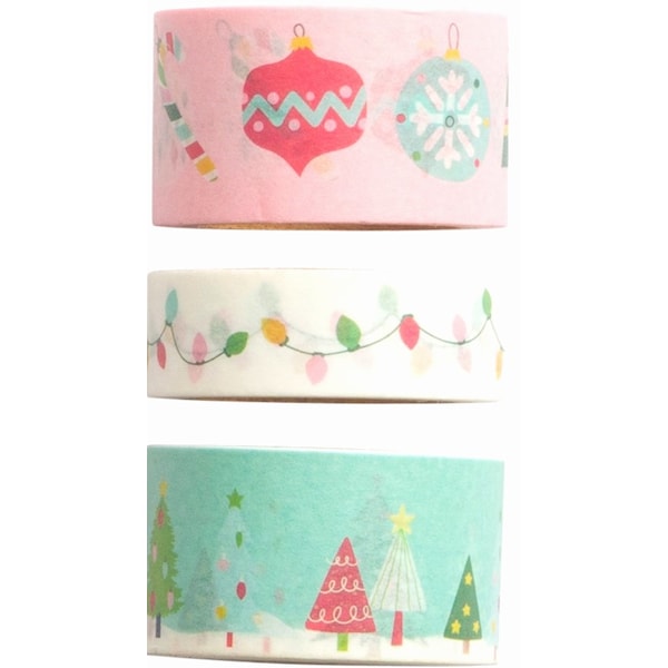 Washitejp Julmotiv 5 m 3-pack: Washitape julmotiv 5 m 3-pack