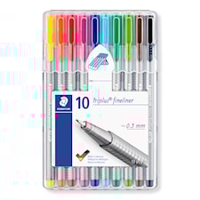 Fineliner STAEDTLER triplus 10 väriä