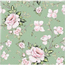 Servetter Rosa rosor 20-pack Gullers