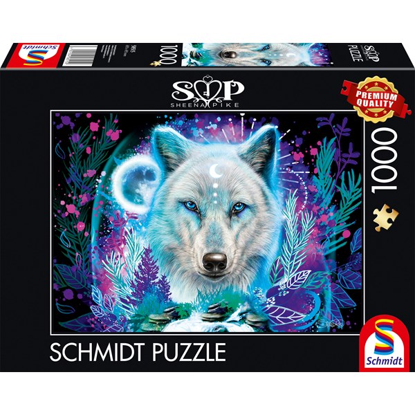 Pussel Neon Arctic Wolf 1000 bitar, Schmidt