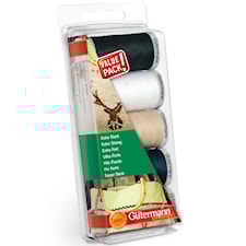 Trådset Extra Stark Tråd 100 m Basfärger 5 rullar Güterman